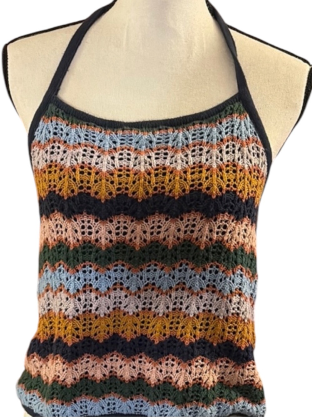 American Eagle Outfitters Colorful Crochet Tank Top
